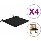 vidaXL Stolsdynor 4 st svart 50x50x3 cm oxfordtyg 314052