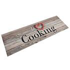 vidaXL Köksmatta maskintvättbar cooking grå 60x180 cm sammet 136547