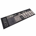 vidaXL Köksmatta maskintvättbar kaffe svart 45x150 cm sammet 136555