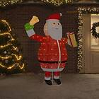 vidaXL Dekorativ jultomte med LED lyxigt tyg 180 cm 329763