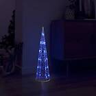 vidaXL Ljuskon LED pyramid akryl blå 60 cm 329799