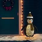 vidaXL Dekorativ pingvin med LED lyxigt tyg 120cm 328502