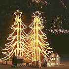 vidaXL Hopfällbar julgran 2 st ljusslinga med LED varmvit 87x87x93 cm 3154297