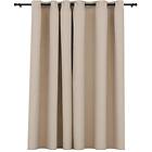 vidaXL Mörkläggningsgardin med öljetter linnelook beige 290x245cm 321211
