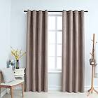 vidaXL Mörkläggningsgardiner med metallringar 2 st taupe 140x245 cm 134478