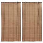 vidaXL Rullgardin bambu 2 st 80 x 160 cm brun 3057518