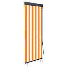 vidaXL Rullgardin utomhus 60x250 cm vit och orange 145945