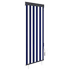 vidaXL Rullgardin utomhus 60x250 cm blå och vit 145943