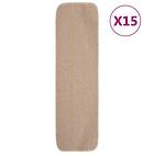 vidaXL Trappstegsmattor 15 st 75x20 cm beige rektangulär 340403