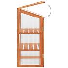 vidaXL Växthus 60x45x100 cm granträ 314848