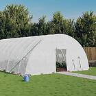 vidaXL Växthus med stålram vit 132 m² 22x6x2,85 m 3188125