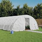 vidaXL Växthus med stålram vit 70 m² 14x5x2,3 m 3188099