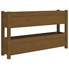vidaXL Odlingslåda honungsbrun 112x25x66 cm massiv furu 823930