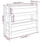 vidaXL Odlingslåda vit 77x25x66 cm massiv furu 823942