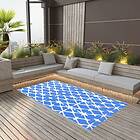 vidaXL Utomhusmatta blå och vit 160x230 cm PP 310446