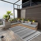 vidaXL Utomhusmatta svart 120x180 cm PP 316921
