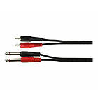 AMP 2x RCA 6,3mm Tele Cable 3m