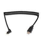 Caruba HDMI A Male 1,4 Micro D Angled Coiled, 20-45cm