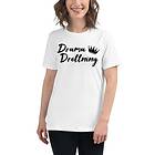 Fotomax T-shirt med texten "Drama Drottning" Vit