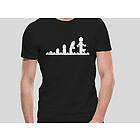 Fotomax T-shirt med bild "Lego evolution" Svart Vit