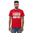 Fotomax T-shirt med texten Jag försökte gå i pension Red XL
