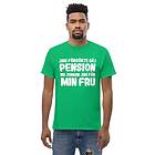 Fotomax T-shirt med texten Jag försökte gå i pension Irish Green 3XL