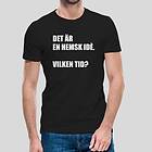 Fotomax T-shirt med bild texten "Det är en hemsk idé" Svart