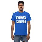 Fotomax T-shirt med texten Jag försökte gå i pension Royal 2XL