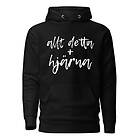 Fotomax Hoodie med texten "Allt detta hjärna"