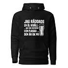 Fotomax Hoodie med texten "Jag räddade en öl ikväll"