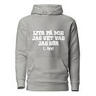 Fotomax Hoodie med texten "Lita på mig jag vet vad jag gör....typ" Small / Mörkröd