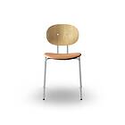 Sibast Furniture Möbler Piet Hein Matstol Krom Ek Trä och Cognac Läder