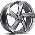 Matt Carbonado Twist Anthracite Front Polished 8X18 5/112 ET35 CB66,5