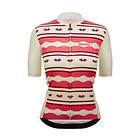 Santini Pendelton Short Sleeve Jersey Beige,Rosa M Kvinna