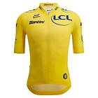 Santini Tour De France Official Overall Leader 2023 Short Sleeve Jersey Gul XL Man