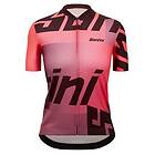 Santini Karma Logo Short Sleeve Jersey Rosa XS Kvinna