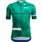 Santini Delta Berg Short Sleeve Jersey Grönt XL Man