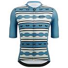 Santini Pendelton Short Sleeve Jersey Blå XL Man