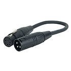 DAP Audio 1xXLR 3-pin Ma > 5-pin Fe 25cm