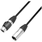 Adam Hall DMX AES/EBU 5-pole XLR Ma > Fe IP65 3 m