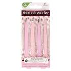Brushworks HD Combination Tweezer Set Pink 4 st