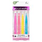 Brushworks HD Combination Tweezer Set Neon