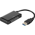 Deltaco USB 3.0 till SATA 6Gb/s adapter, för 2.5/3.5" hdd, svart USB3-SATA6G3