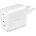 LogiLink USB-laddare 2 x USB-C PD 40W GaN PA0282