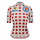 Santini Tour De France Femme Avec Zwift Gpm Leader Short Sleeve Jersey Röd L Wom
