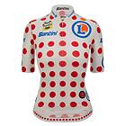 Santini Tour De France Femme Avec Zwift Gpm Leader Short Sleeve Jersey Röd XL Kvinna