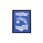 Ellos Tavla Stack Of Shapes In Blue I Blå 50X70