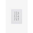 Jotex NUMBERS poster 30x40 cm Sort/vit 30 40