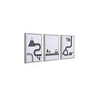 Kave Home Tavlor Nisi, set om 3 Vit 30 42