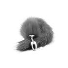 Fox Tail Plug Silver Grey